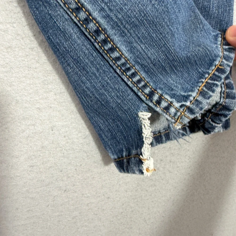 Levis 527 Slim Bootcut Jeans Men's 30x30 Blue Denim Y2K Western Rodeo Distressed